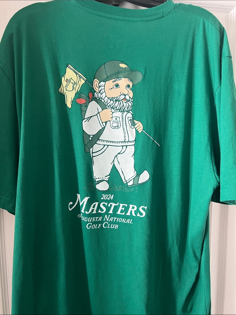 Masters Green Short-Sleeve Tee with Gnome Caddie XXL